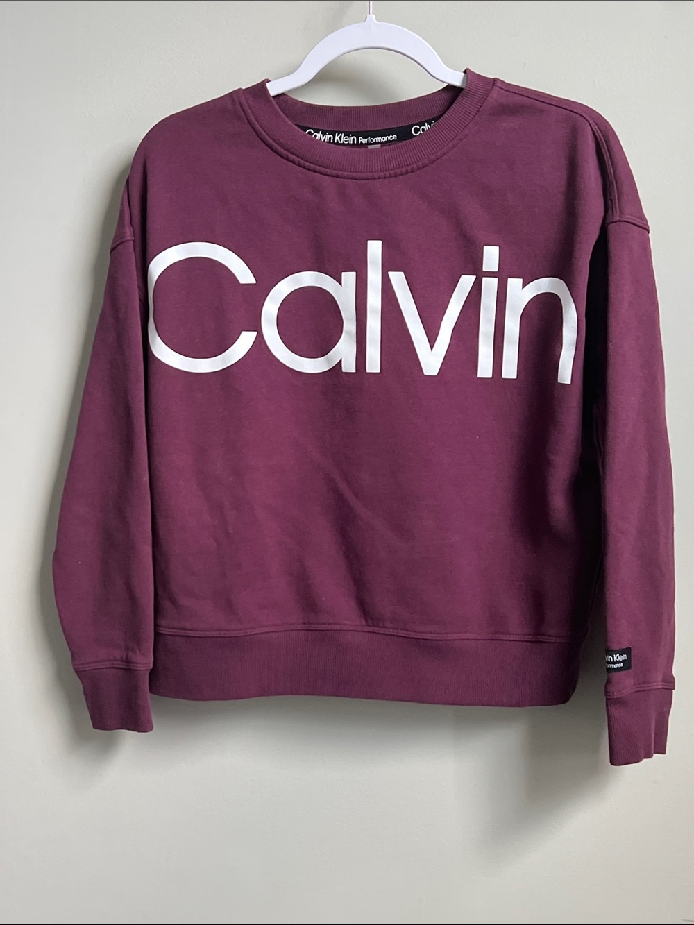 Calvin Klein Performance Crewneck in Plum